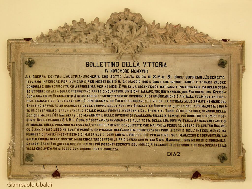 Il Bollettino della Vittoria Villa ScalfoMonzino Cento Anni dall'Armistizio 19182018 Il Bollettino della Vittoria Villa ScalfoMonzino Cento Anni dall'Armistizio 19182018