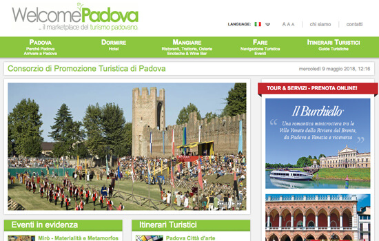 Visita il sito di Welcome Padova il marketplace del turismo padovano